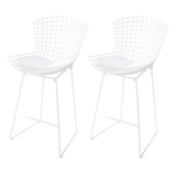 Set X2 Banqueta Taburete Bertoia Desayunador Barra Con Envío