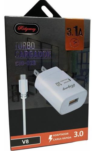 Lote 20 Pzs Cargador Celular Fast V8 Micro Usb 3amp Cha-v83