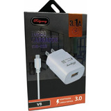 Cargador Celular Fast V8 Micro Usb 3amp Cubo + Cable Cha-v83