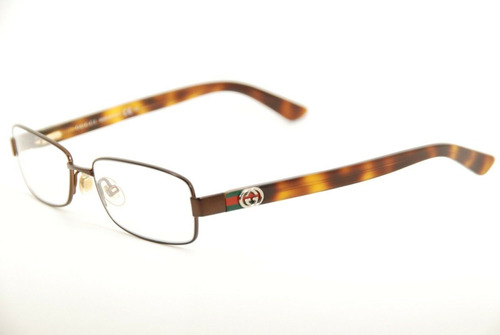 Lente Óptico Gucci Gu2894 Café Tortoise Square Gold M 51mm