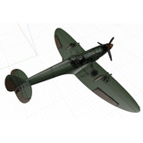  Impressora 3d (stl Avião 2* Guerra Spitfire 65cm Curvatura)