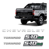 Adesivos S10 Tornado Preta 2010 4x4 Turbo + Faixa Chevrolet