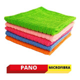 Kit 5 Pano Mágico Microfibra Flanela Seco Anti-risco 35x35