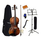 Violino Vogga 3/4 - 4/4  Completo + Afinador + Estante + Espaleira