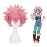 My Hero Academia Ashido Mina Cosplay Peluca Pelo + Tocado A