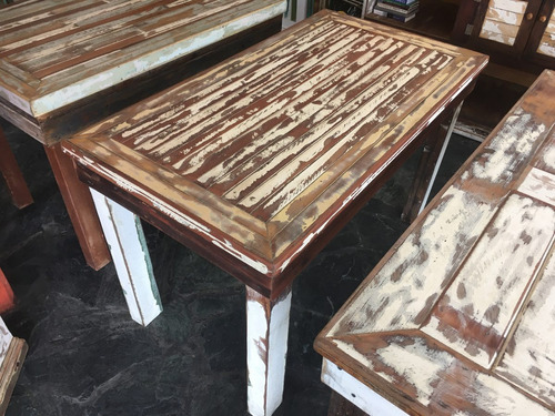 Mesa Comedor Madera Reciclada Pinotea Decape Vintage