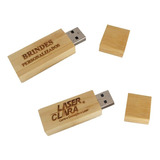 Pendrive Bambu Personalizado 16 Gb - Brinde Corporativo