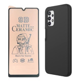 Estuche Funda Forro + Vidrio Cerámica Para Samsung A32 4g