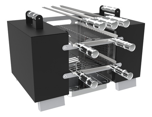 Churrasqueira Hotbox 2 Grelhas + 3 Espetos + 4 Cabos Brinde 