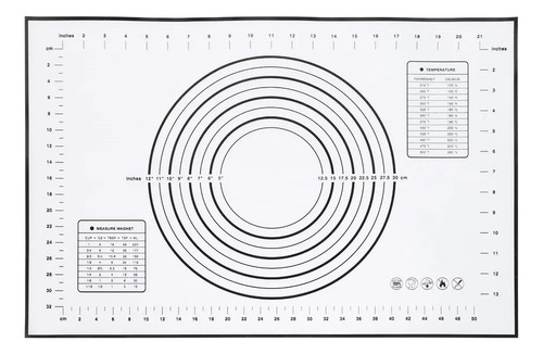 Tapete De Silicona Antiadherente Para Amasar 60 X 40 Cm