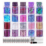 Pack 20 Glitter Cara Y Cuerpo Maquillaje Holográfico