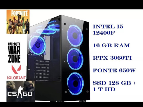 Pc Gamer Intel I5 12° 16gb Rtx 3060ti