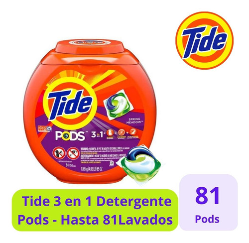 Tide Pods Detergente 81 Capsulas 3 En 1 - 1uds