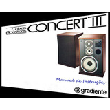 Manual Da Caixa Acústica Gradiente Concert Iii (a Cores)