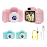 Camara Digital Para Niños Foto Video Portatil Recargable Color Rosa