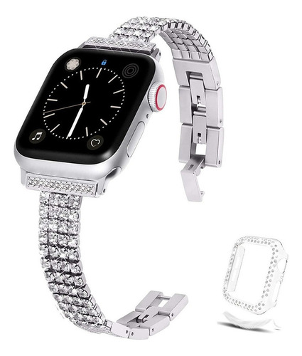 Funda + Correa De Metal Para Apple Watch 7 6 5 Se 3 P/mujer