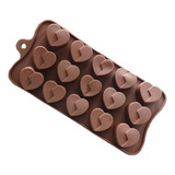 Molde Silicona Corazon Partido Chocolates Fondant Jabones