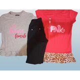 Combo 2 Remeras Talle S Y Calza Negra 