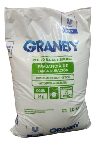 Jabon En Polvo Baja Espuma Granby X 10 Kg 