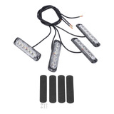  4 Pcs Barra De Luz Estroboscópica 6 Luces 18 Modos Blanca 