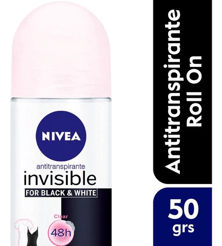 Desodorante Roll Nivea Black & White Clear