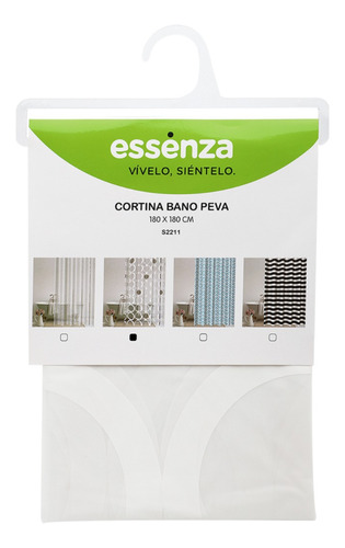 Cortina De Baño Circulos Gris Essenza 180 Cm