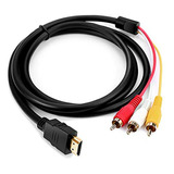  Adaptador Hdmi A Rca, Compatible Con Tv Y Dvd 