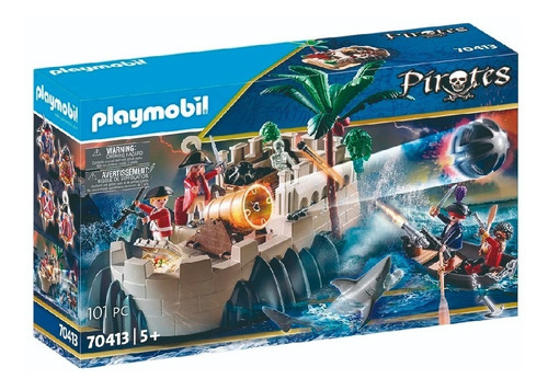 Playmobil Bastion Pirata Soldados De Capa Roja 70413 Nene C