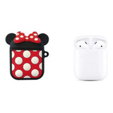 Kit Fone De Ouvido Sem Fio Branco Com Capa Minnie Silicone