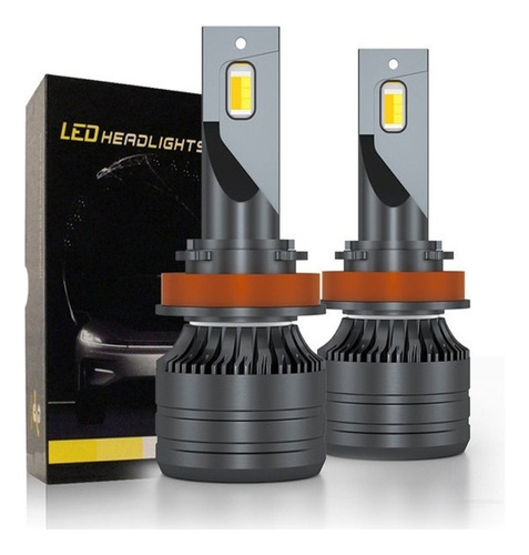 Par Lâmpada Automotiva H4 H11 9012 3 Cores Led Carro Farol