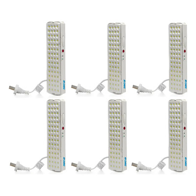 Pack X6 Luces De Emergencia 60 Led Sica Litio 971141 Blanco | Envío gratis