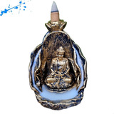 Incensario Cascata Fumaça Invertida Buda Hindu Meditando