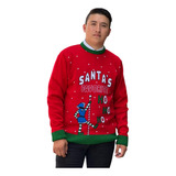 Sueter Navideño / Ugly Sweater Con Elfita Y Caramelo  Adulto