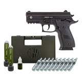 Pistola Co2 Semiautomático P226 4.5mm + Case + Kit Recarga