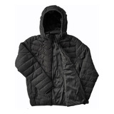 Campera Puffer Inflable - Piel Interior Capucha Desmontable