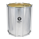 Surdo Samba Timbra 18  X 55 Cm Aluminio Aro Cromado Pele Ani