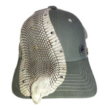 Gorra Vaquera Con Piel Exotica Y Cabeza De Cobra