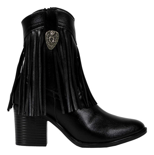 Botas Vaqueras Cowboy Mujer Botines Dama Flecos Botin Rodeo