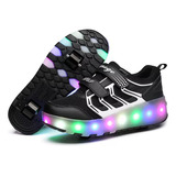 Patines Led De Tenis Con 2 Ruedas Ruedas De Patinaje Extraíb