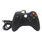 Controle P/ Xbox 360/pc Com Fio Usb Joystick Entrada P/ Fone