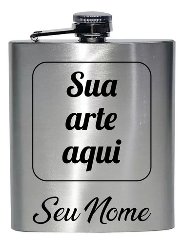 Cantil Porta Whisky Personalizado C/ Seu Nome Arte Logo