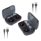 2 Pcs Audífonos Bluetooth In-ear De Batería Alta M Serie 10