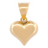 Hermoso Dije Corazón Liso 1 Cm Oro Sólido 14k