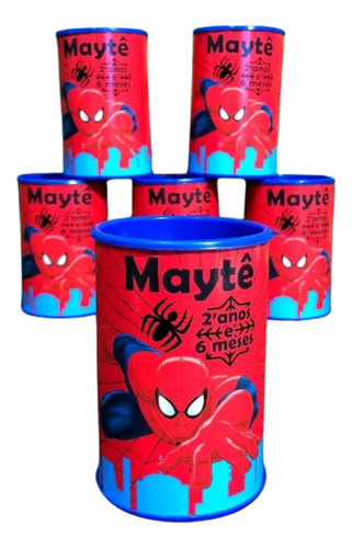 10 Cofrinhos Personalizado Homem Aranha