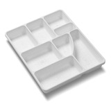 Bandeja Organizador Para Cajones Multifuncional Ms-014 Color Blanco