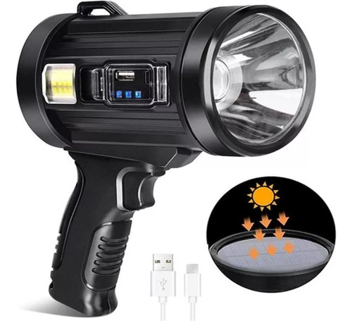 Linterna Led De Largo Alcance Reflector 2000 Metros+usb