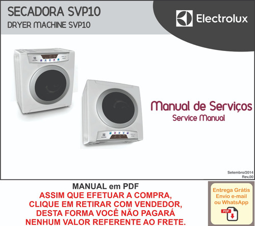 Manual Técnico Serviço Secadora Electrolux Svp10