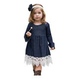 Itkidboy Toddler Baby Girl Clothes Long Sleeve Dress Ruffle.