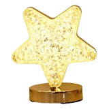 Lámpara De Mesa Usb Forma Estrella Decorativa 3 Tonos De Luz Color De La Estructura Dorado