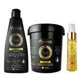 Kit Arvensis Cachos Ativador Crespo E Máscara 2x1 Oil Repair